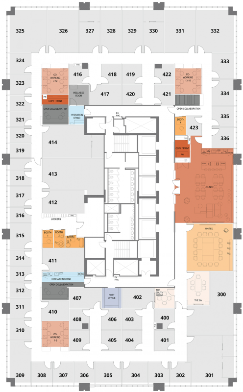 Office space rental floor plan - 120 Adelaide St W, suite 120