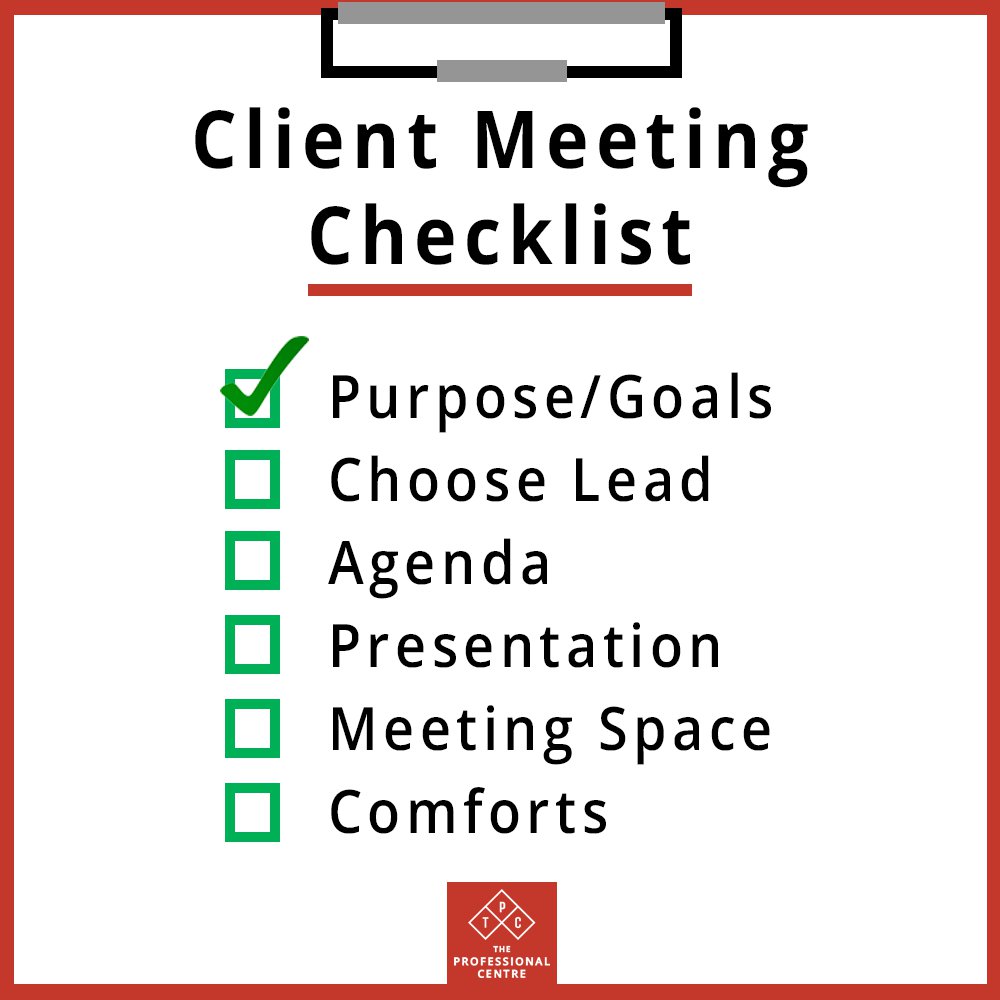 Client Meeting Checklist - The Professional Centre