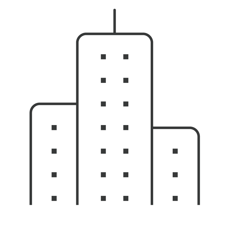 line icon of office building
