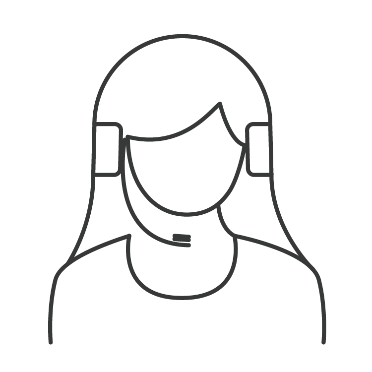 Administrative support professional with headset icon